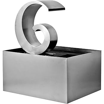 Bella Casa Garten Brunnen Springbrunnen Zimmerbrunnen Fontana Lumaca Edelstahl Wasserfall Kugel Gartenbrunnen Wasserspiel Mit Pumpe Multicolor Led 25 X 35 X46cm Amazon De Garten