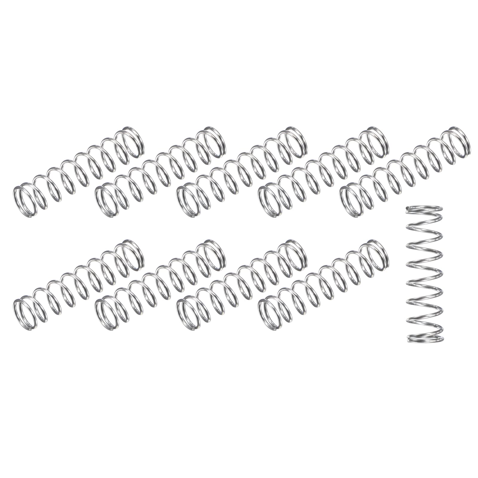 METALLIXITY Compression Springs (0.5x7mm OD,15mm Free Length) 20Pcs, 304 Stainless Steel Extension Spring - for Shop Home Repairs, DIY Projects, Silver Tone — Amazon image 23