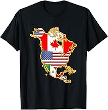 North America Continent Flag Shirt - Geography Shirt T-Shirt