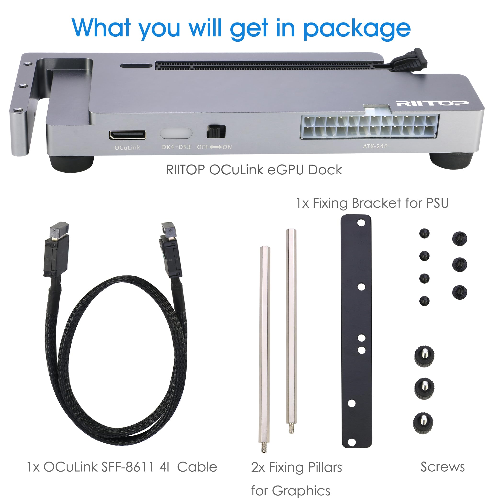 egpu dock oculink ほぼ新品 小型 Amazon.com: RIITOP OCuLink eGPU Dock 64Gpbs Oculink SFF-8612
