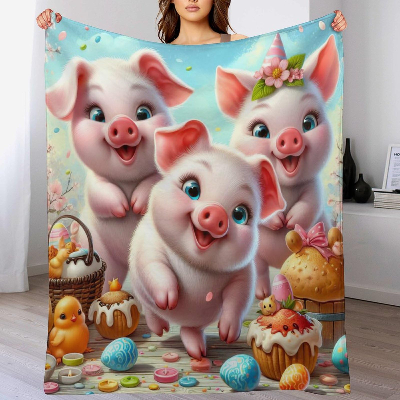 Manta de lana de cerdo 100x130 cm para sofa y cama