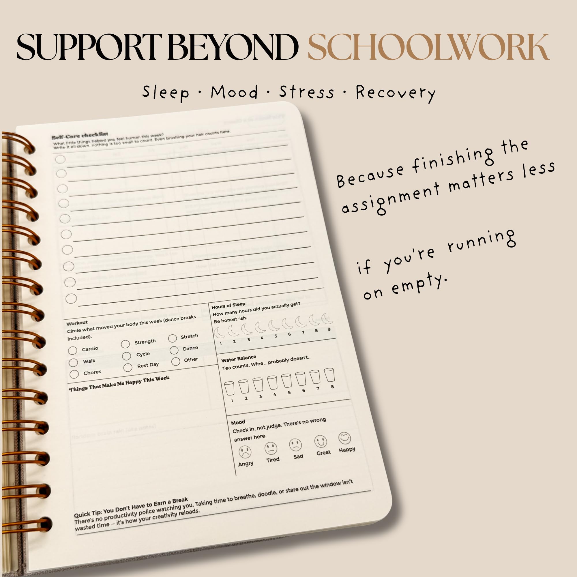 ADHD Student Planner e sistema di studio | Planner accademico non datato per adolescenti e studenti universitari | Funzione esecutiva, strumenti di studio, adesivi e supporto per la salute mentale