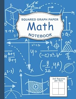 Graph Paper Math Squared Notebook Graph Paper For Kids Large 1/2 Inch Squares Graph Paper Notebook 1/2 Inch Squares