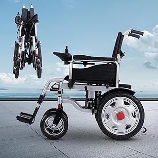 Electric Wheelchair for Adults,Lightweight Foldable All Terrain Motorized Wheelchair,20 Miles Long Travel Range Electric