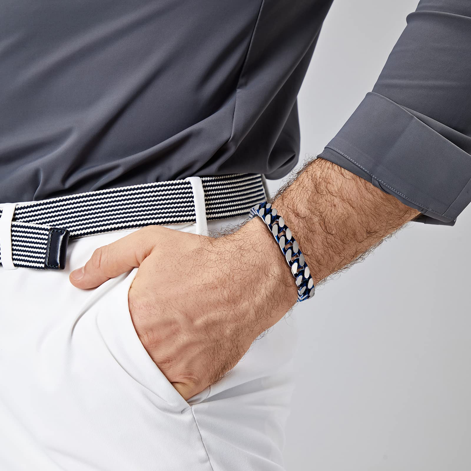 Bracciale Uomo Acciaio Inox Braccialetto Bracciali Uomo Catena Cubana