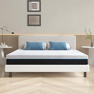 10-inch Supportive Medium Firm Gel Memory Foam Black Queen Mattress - Amazon product rated Grade A