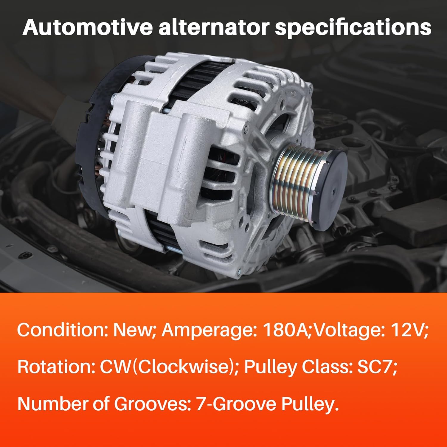 11302 Alternator for BMW 135i 335d 335i 335i xDrive 335is 335xi 535i 535i xDrive 535xi,12V 180Amp