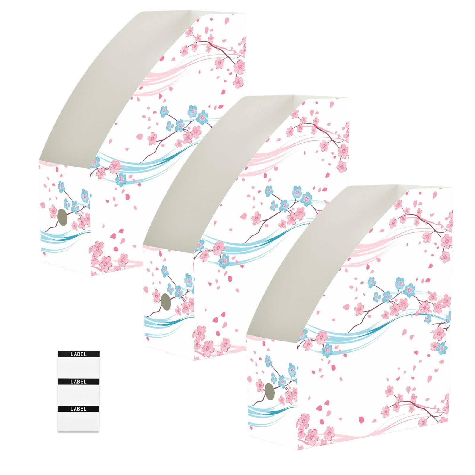 Dossier pliable pour magazines lot de 3 organiseurs de bureau rose et bleu 23x31cm