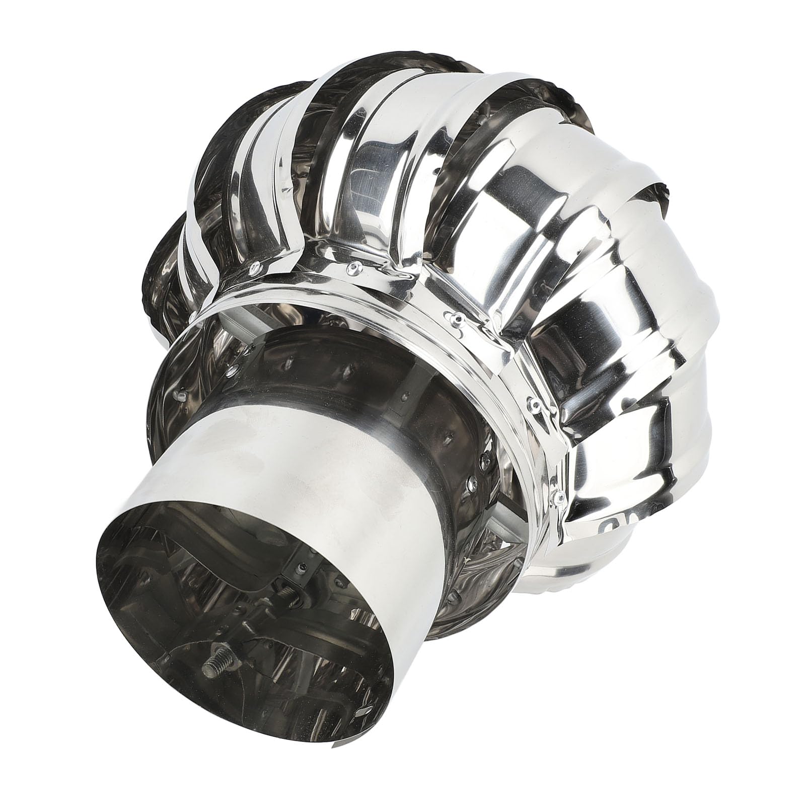 Premium Acero Inoxidable sombrerete de Chimenea, Instalación fácil Sombrerete Rotat Agua de Lluvia A Prueba Animal Spinner para hogar Techo (15cm / 5.9in)