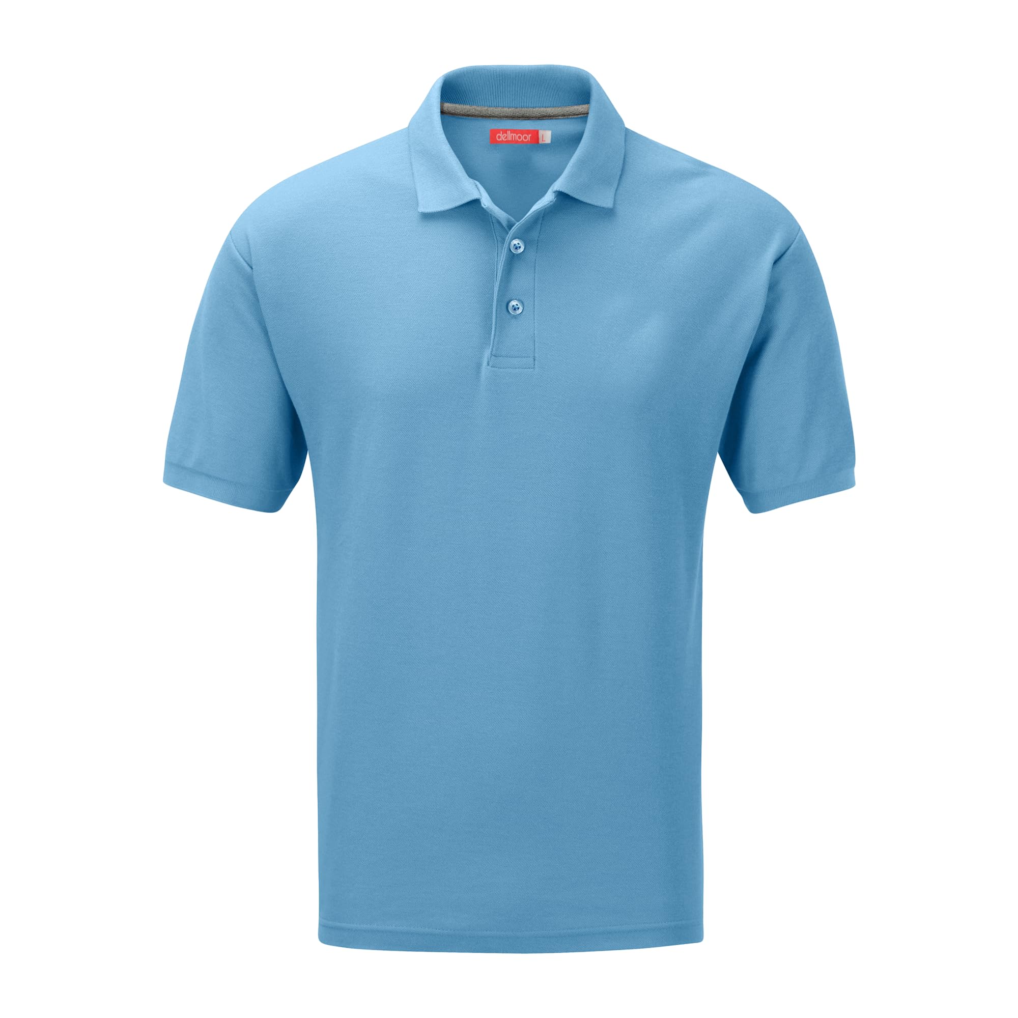 DELLMOOR Polo liso para hombre, 100 % algodón, manga corta, ropa deportiva, para hombre, cómodo y elegante, ajuste regular, ropa deportiva, tallas M a 4XL