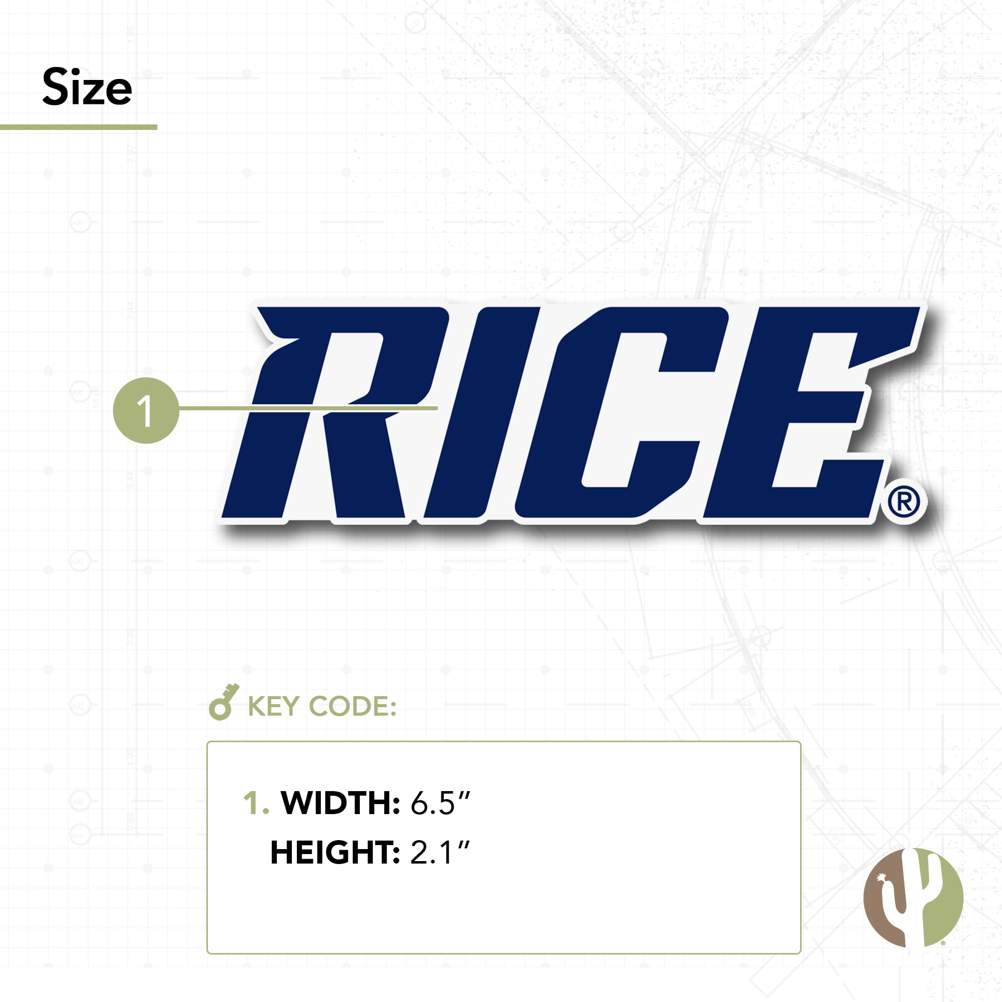 Chicago Flag Sticker Rice University Owls Desert Cactus Sticker - Official  Vinyl Decal For Laptop, Water Bottle \u0026 Car Byu Vinyl Sticker, image size:2005x2005