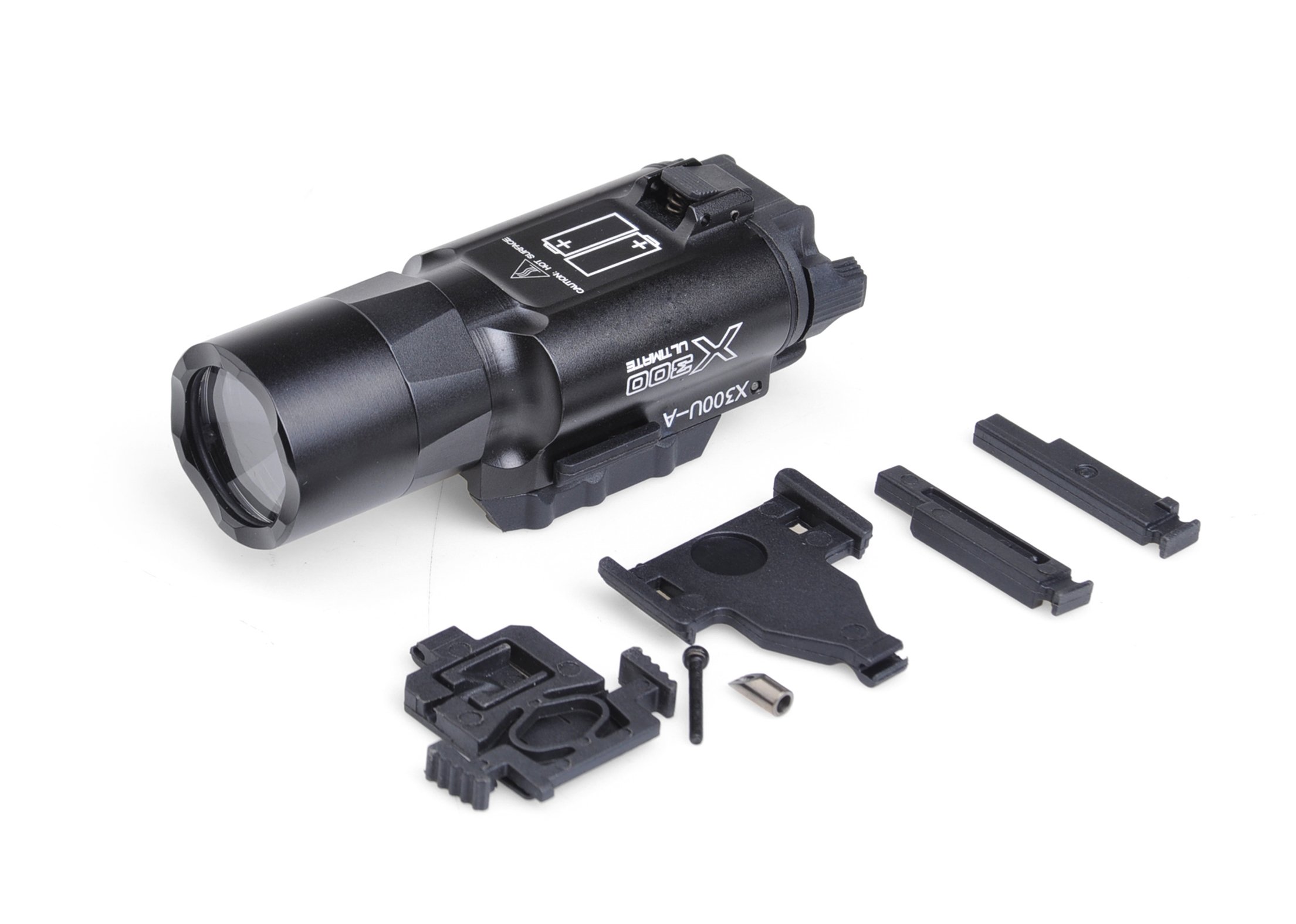 element airsoft Official Store Night-Evolution SF X300U Style Tactical Flashlight CREE Q5 LED Fit Pistols and Rifles Both Right and Left-Handed Weapon Mounted Light NE01008