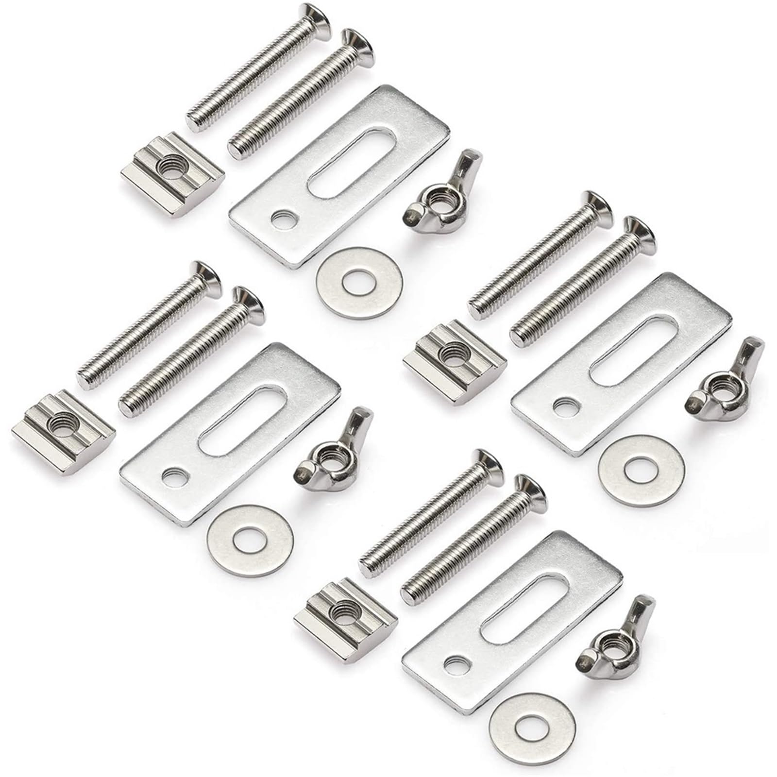 Abrazaderas de sujeción en T Track para carpintería, paquete de 4, herramientas de posicionamiento de hardware de metal para proyectos de carpintería