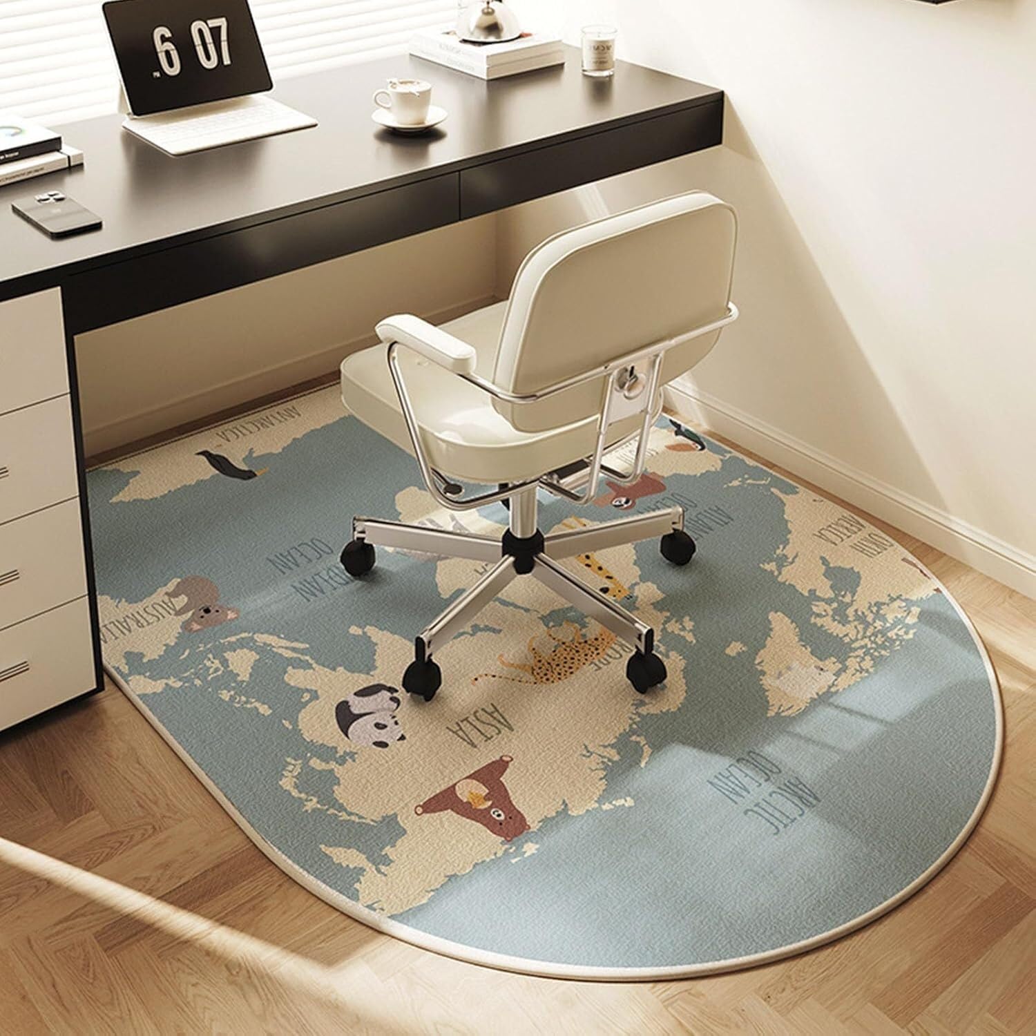Coussin de protection polyvalent 120x80cm pour éviter l'usure du sol avec chaise de bureau