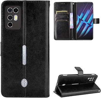Case for ZTE Nubia Red Magic 6R Case Cover,Case for ZTE Nubia Red Magic 6R Leather Case,Flip Leather Wallet Cover Case for ZTE Nubia Red Magic 6R NX666J Case Black