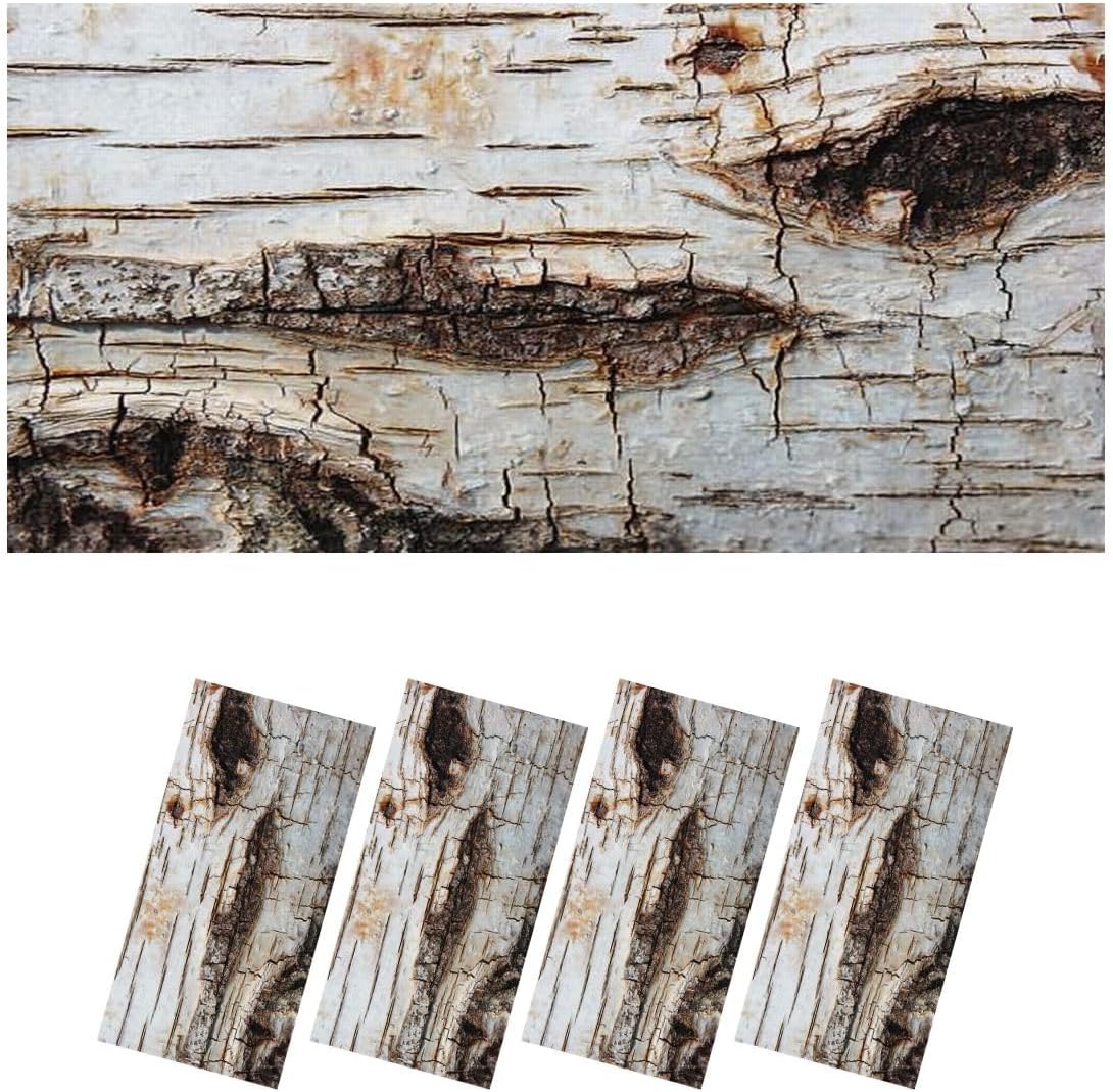 Fluorescent Light Covers for Ceiling Lights Birch bark Texture Decorative Wall Made Birch bark Easy to Install Magnetic Light Filter for Classroom Office Hospitals School Home Decor