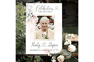 Personalized Funeral Welcome Sign, Celebration Of Life Decoration, Funeral Cards Memorial With Photo