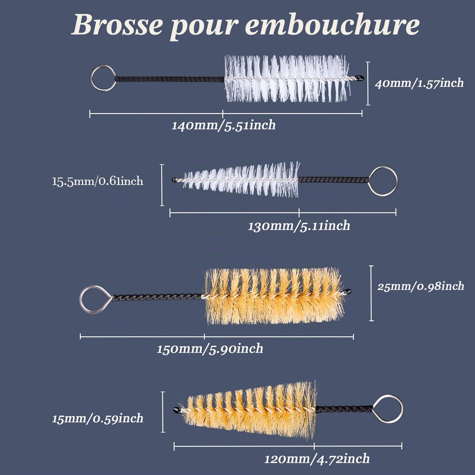 Trompette Enfants,Trompette,Trompette Enfant,Trompette Tracteur pour Trompett,5 Brosses De Nettoyage Nettoyage Spirale