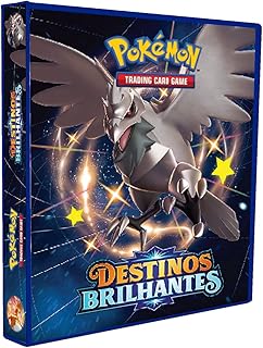 Álbum Pokémon Pasta tipo Fichário para Cards - Destinos Brilhantes (Modelo 2) + 10 folhas plasticas de 9 bolsos YES