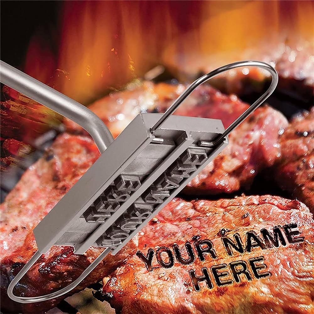 BBQブランディングアイアン アウトドア用英字焼印ツール ステーキ バーガー チキンに対応