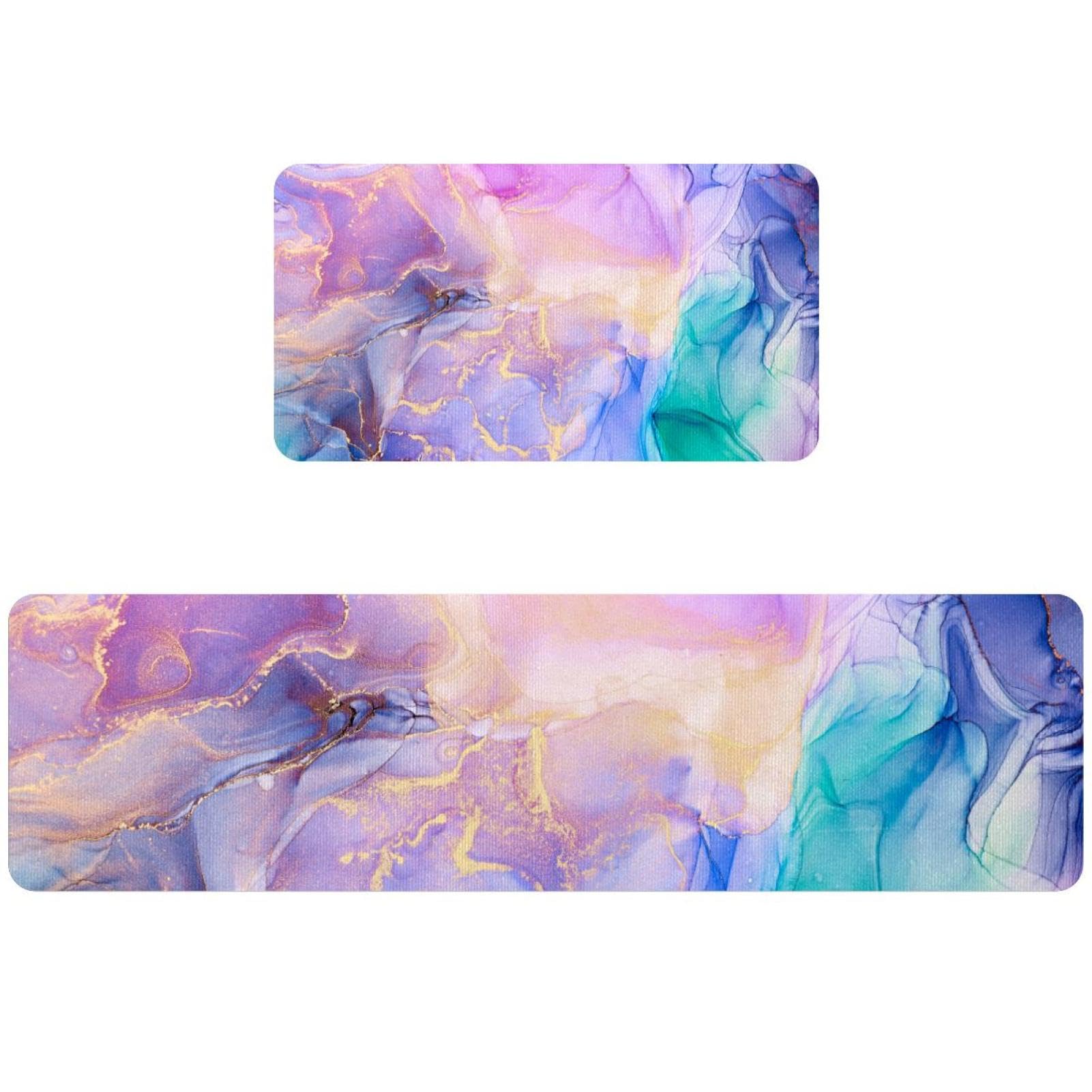 Tapis de cuisine pour couloir et buanderie | Lot de 2 confortables