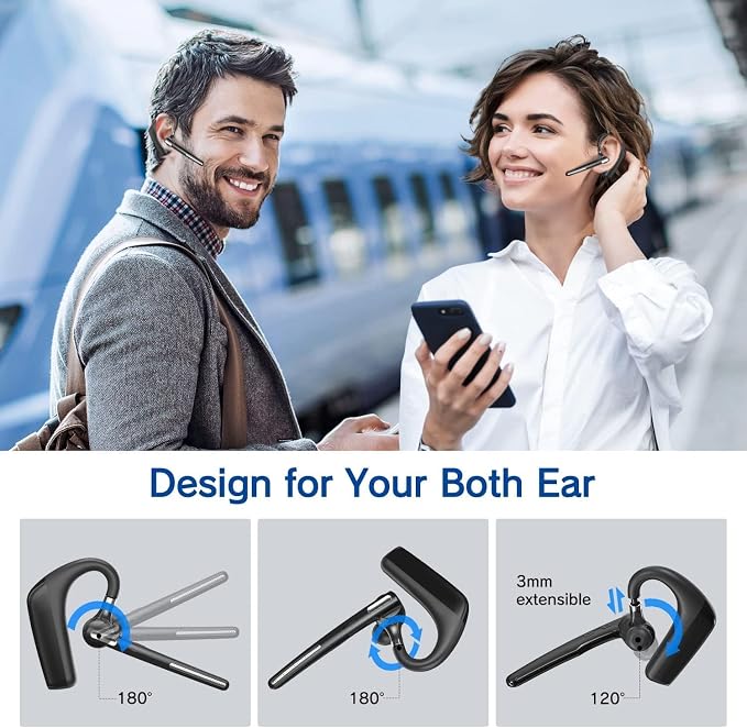 Auricular Bluetooth V5.4 inalámbrico con micrófono dual miniatura 7