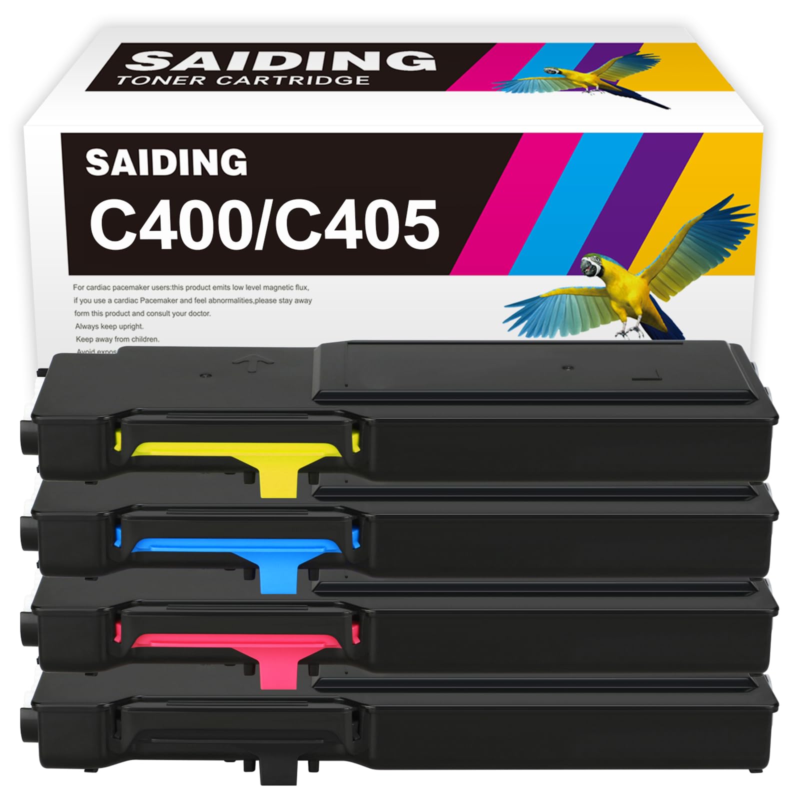 Cartuchos Tóner Xerox VersaLink C400 C405 - Pack 4 Colores Negro/Cian/Magenta/Amarillo