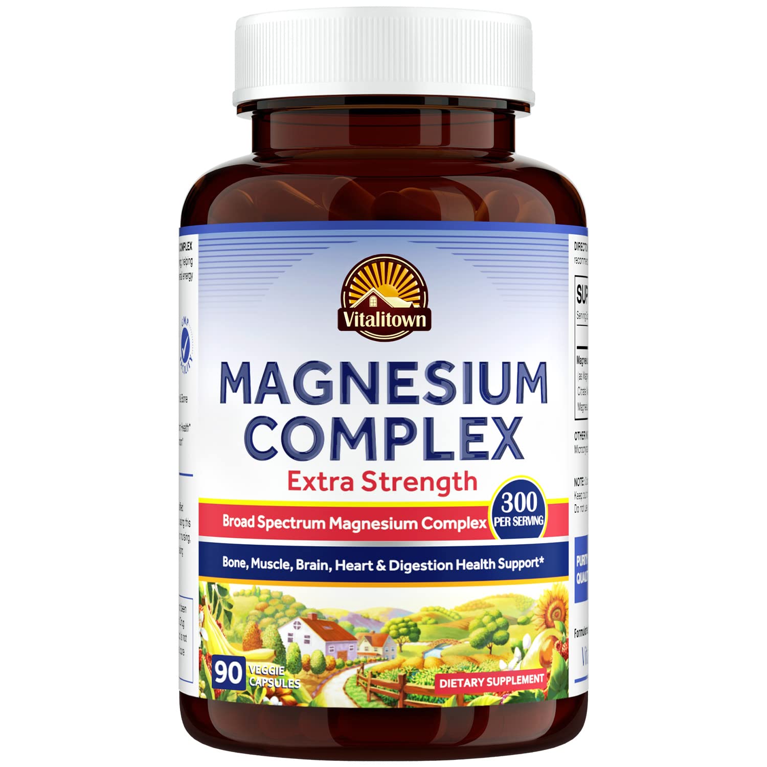 Buy Vitalitown Magnesium Complex, 300 MG Elemental Magnesium, 5 Broad