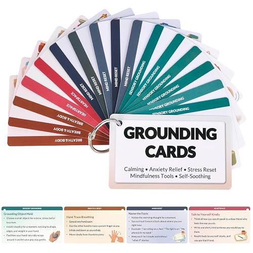 Grounding Coping Skills Cards - 17PCS Anxiety, Panic Attack, DBT