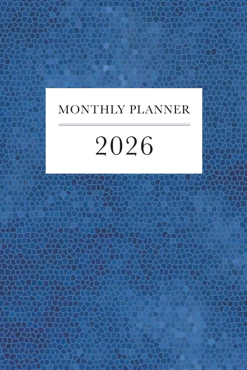2026 Monthly Planner – Blue Edition (Week starts on Monday)