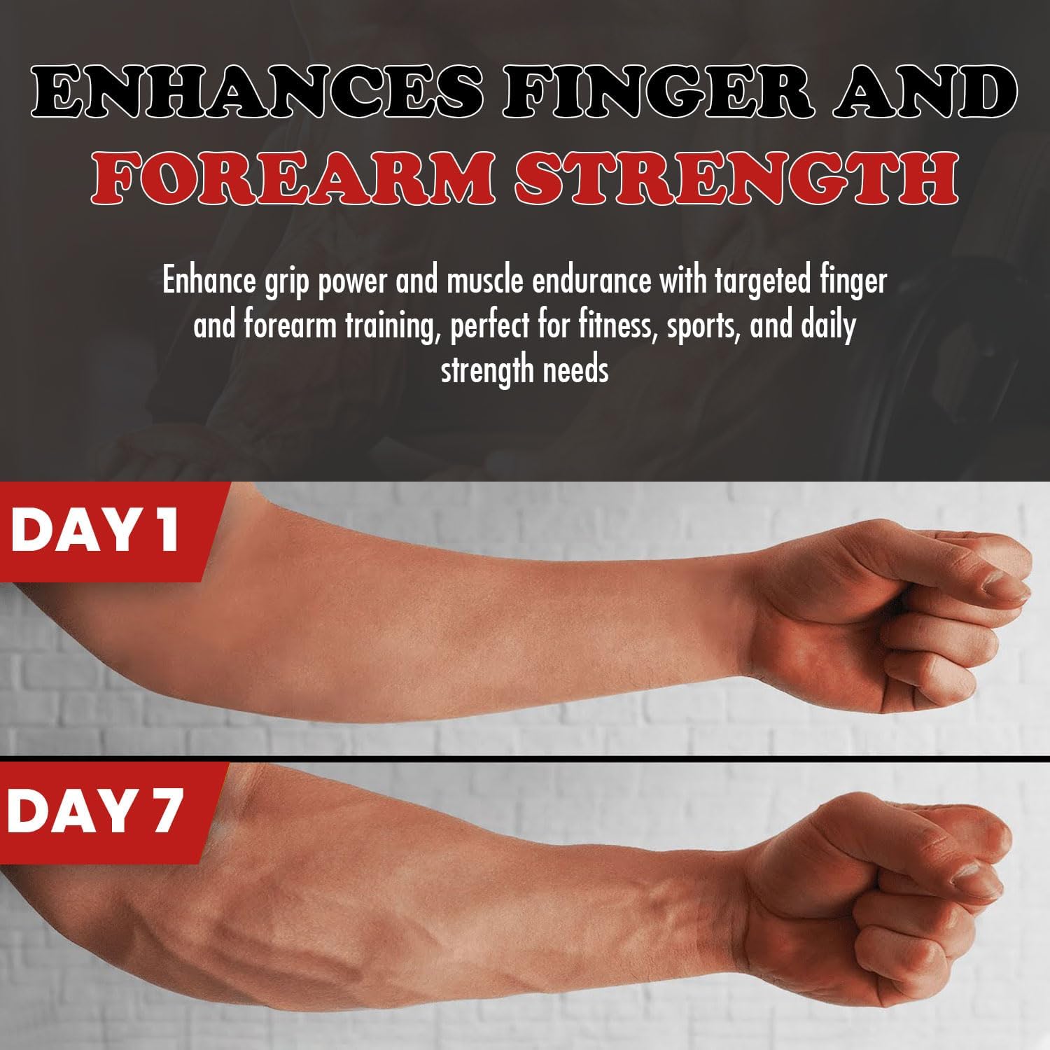 Adjustable Grip Strength Trainer Hand Gripper for Grip Strength, Forearm & Wrist Strengthener, Hand Exerciser for Strength Training & Therapy 11-220Lbs(5-100KG) | Red
