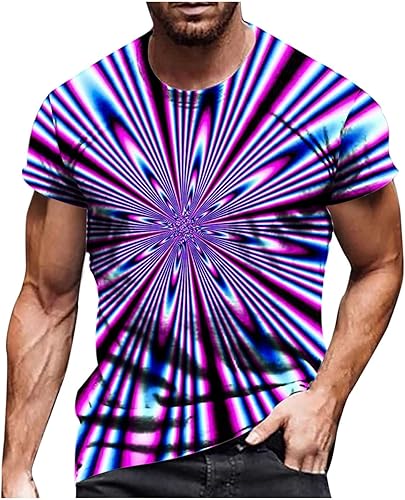 Camisetas Mangas entrenamiento Hombres Camiseta Estampado Digital 3D Y2K Blusa Deportiva Manga Corta Camisetas con