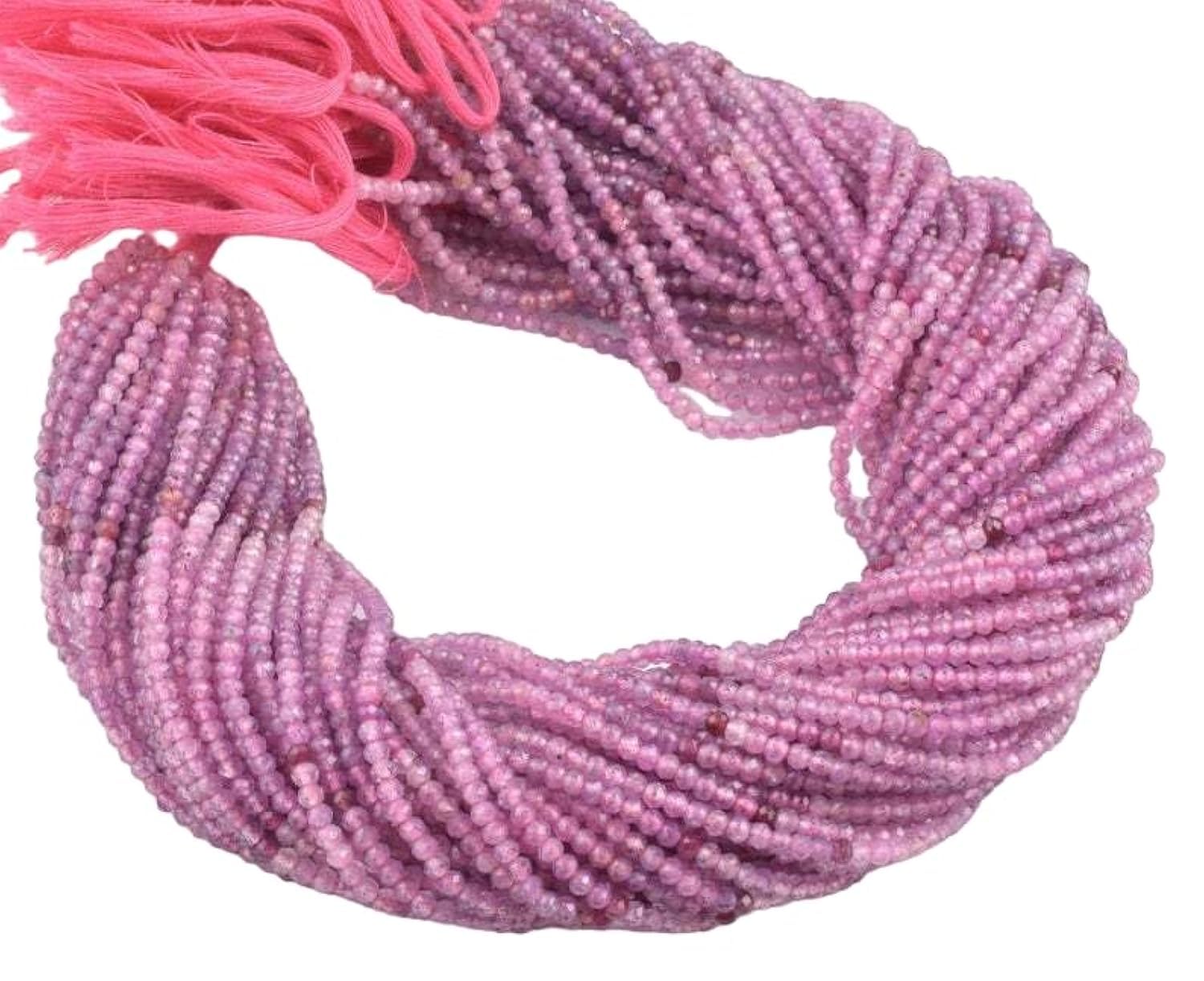 Saphir rose naturel AAA rondelles à facettes perles 3mm sans défaut pour bijoux