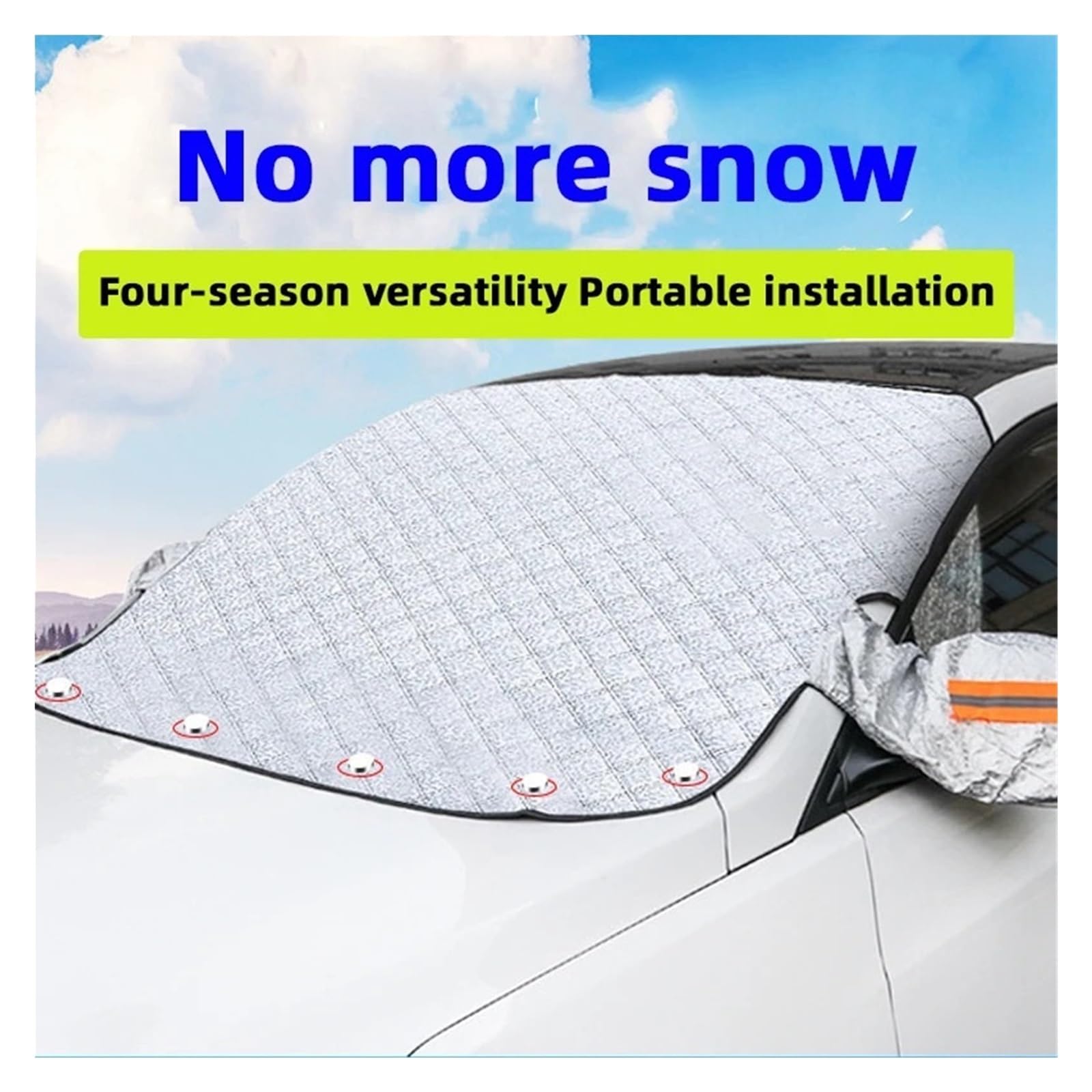 Cubierta de Parabrisas Coche magnético Engrosada, Protector Solar contra la Nieve, Escarcha, Delantero, Impermeable, a Prueba Viento Protector Parabrisas Coche(SUV Version)
