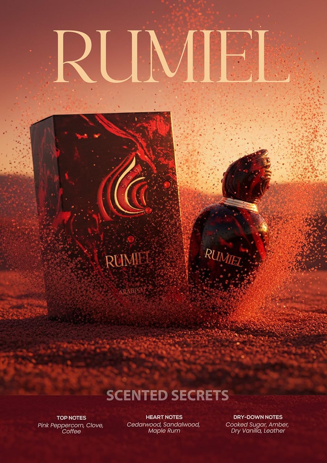 Arabiyat Prestige Rumiel - Eau de Parfum unisex para hombre y mujer, 100 ml, fabricado en los Emiratos Árabes Unidos