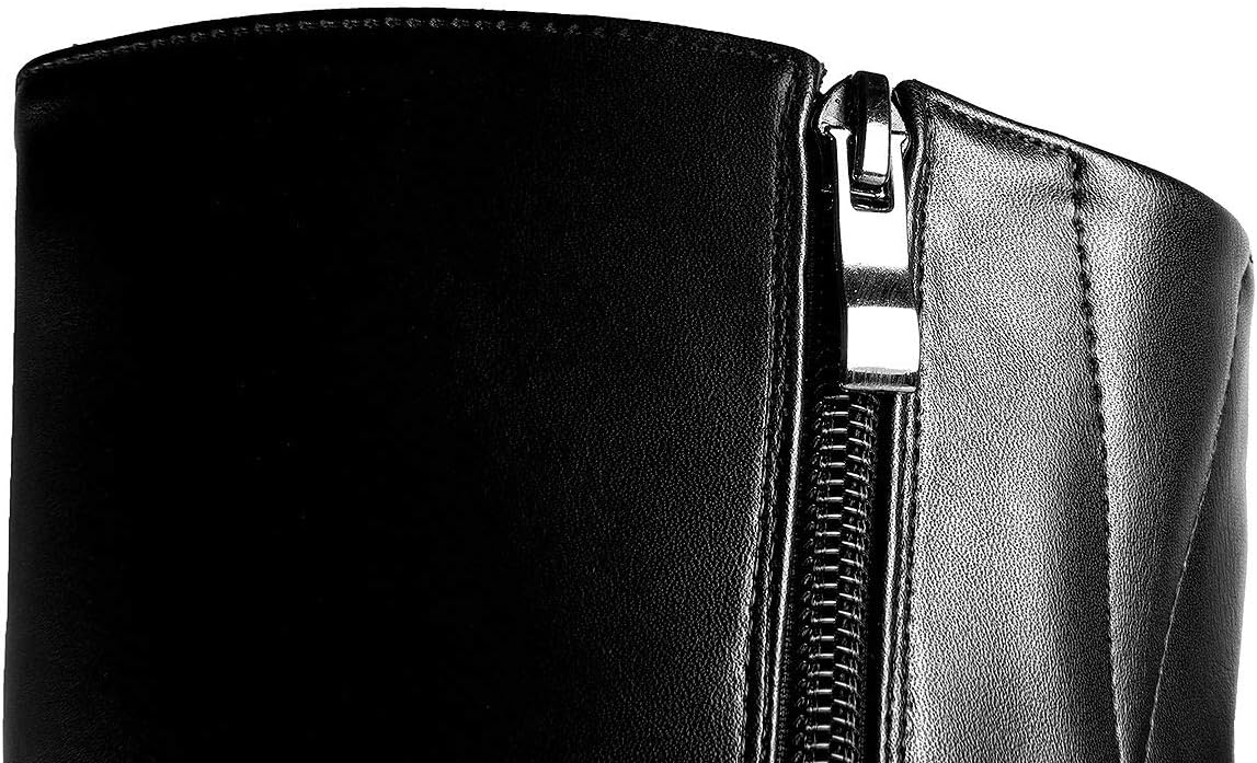 ANN CREEK 'Jumas' Women's Knee-high Square Toe Block Heel Crisscross Buckle Straps Cowboy Riding Boots - Image 8