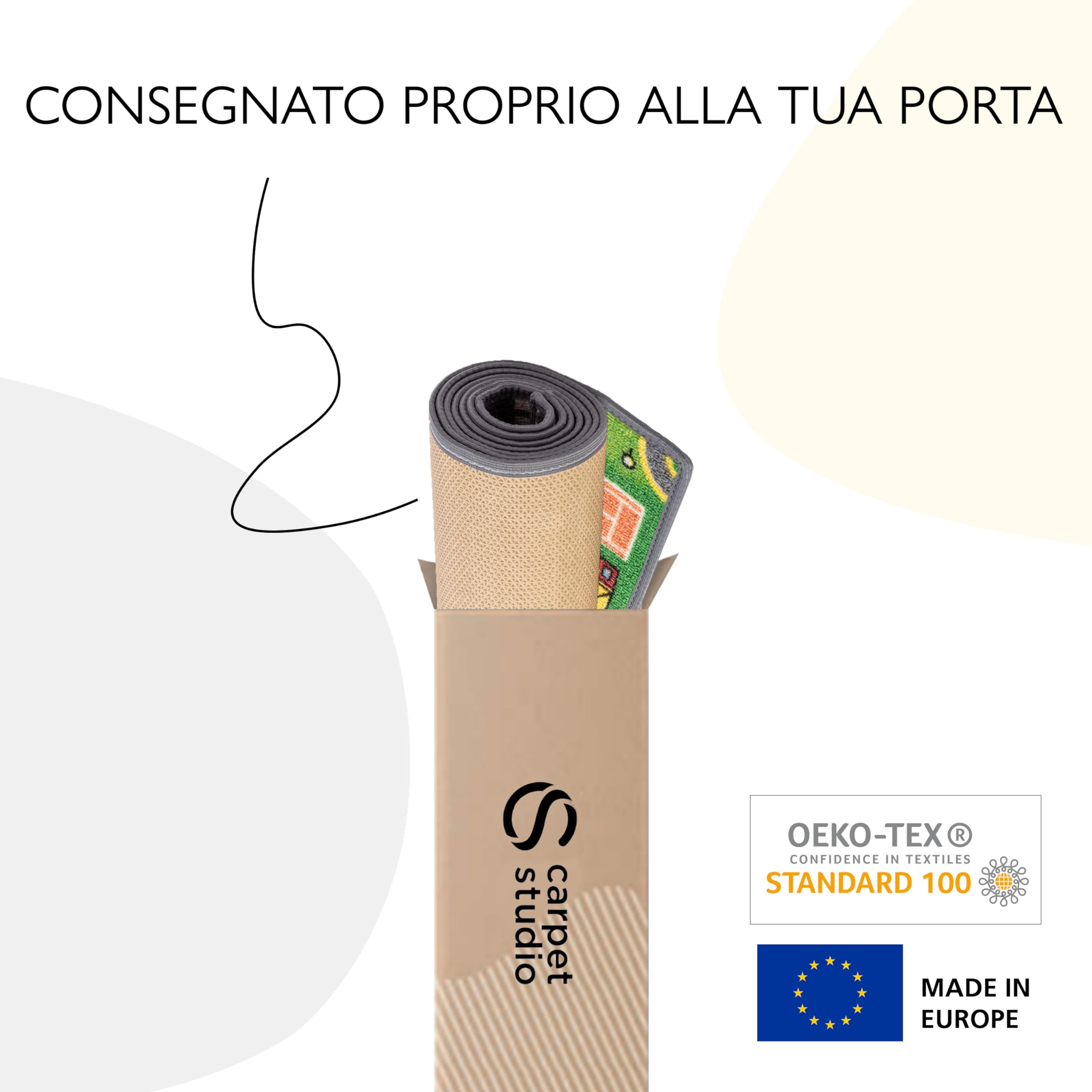 Carpet Studio Tappeto Bambini 140x200cm, Tappeto Gioco per Cameretta, Lavabile in Lavatrice, Facile da Pulire, Antiscivolo - Playcity
