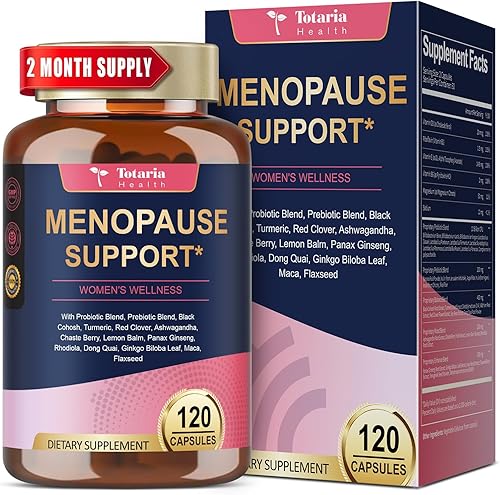 Suplementos de menopausia 40 en 1 para mujeres, multibeneficio y cohosh negro completo para sofocos, sudores nocturnos y equilibrio hormonal, con