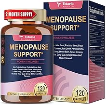 40-in-1 Menopause Supplements for Women, Multibenefit & Complete Black Cohosh for Hot Flashes, Night Sweats & Hormone Balance, w/ Probiotics, DIM, Vitex, Dong Quai, Red Clover and More, 120 Vegan Caps