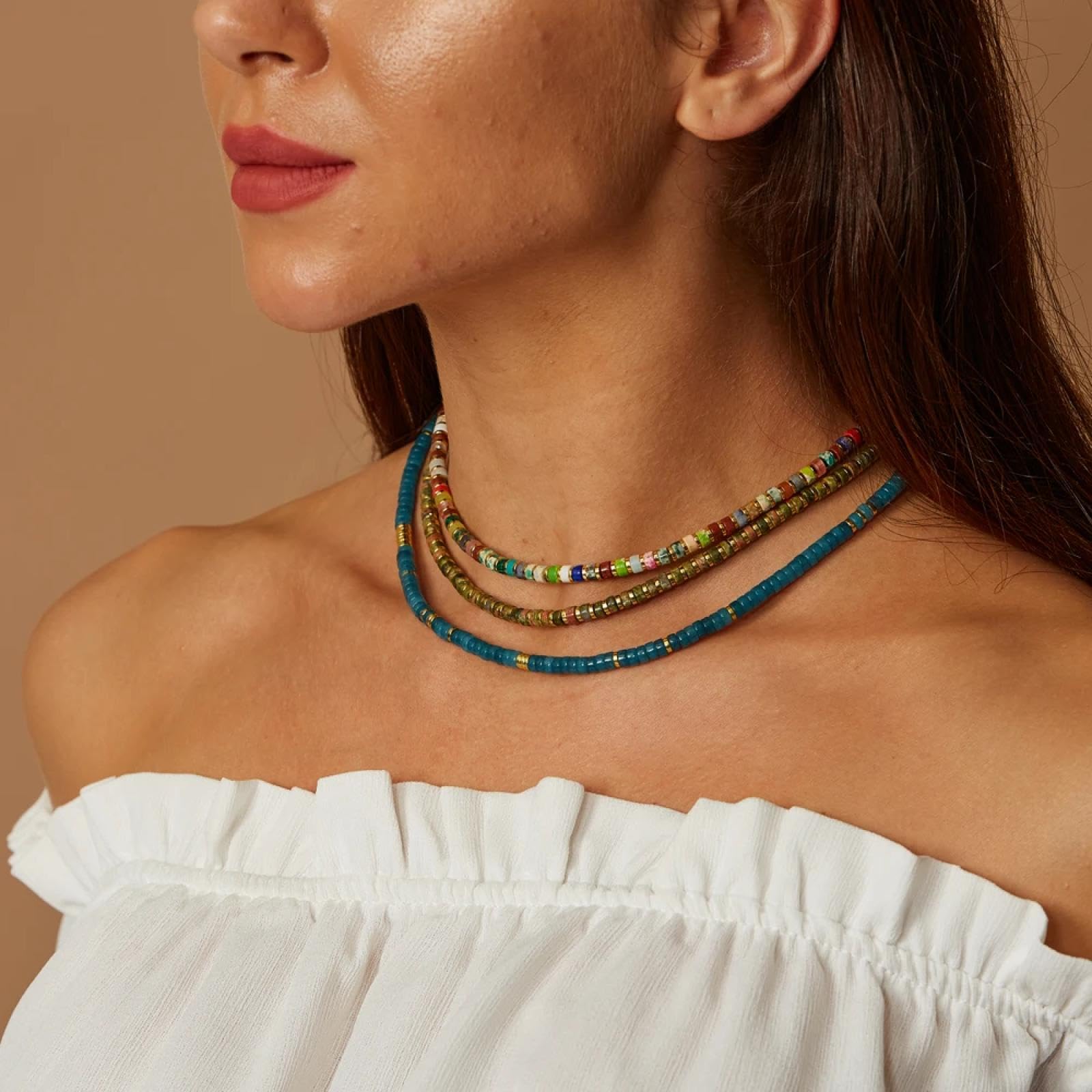 Retro Collana Uomo Donna Gioielli Ciondolo Pendente Necklace Collane Vintage In Pietra Naturale Per Donne, Festa Di Nozze, Amicizia, Ragazze Adolescenti, Boemia