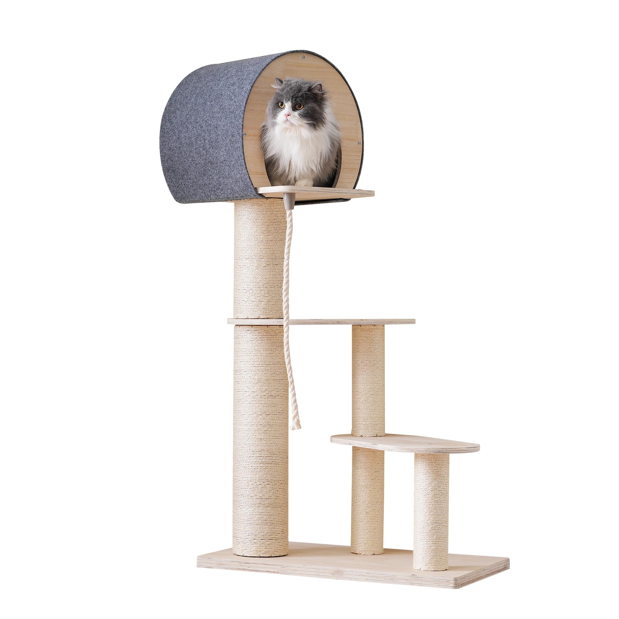 Amazon | キャットタワー 猫タワー キャットツリー スリム 高さ 