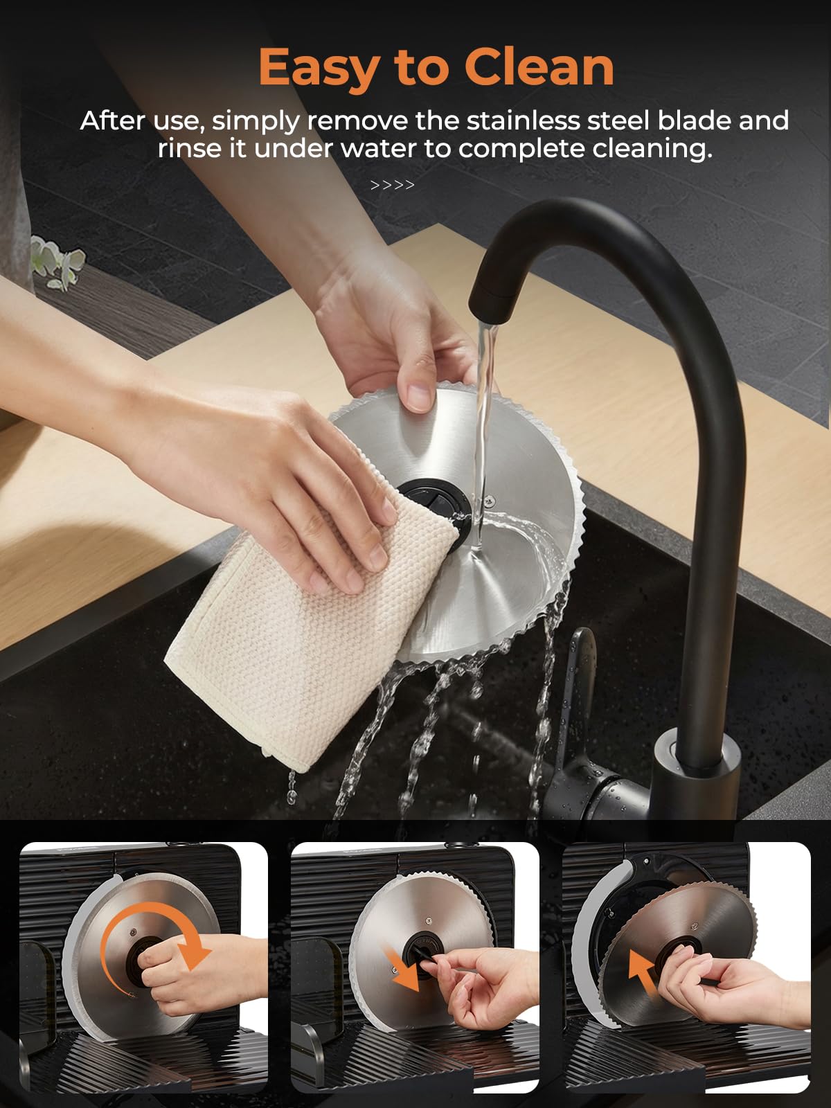 FOHERE Affettatrice Elettrica da Casa, Affettatrice Pieghevole con 2 Lame in Acciaio Inox, Spessore Regolabile 0-15mm – Perfetta per Pane, Formaggio, Salumi e Verdure