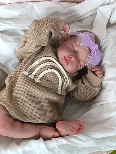 Pinky Reborn Reborn Baby Dolls 20 Inch Realistic Sleeping Doll Silicone Reborn Toddler Handmade Doll Set