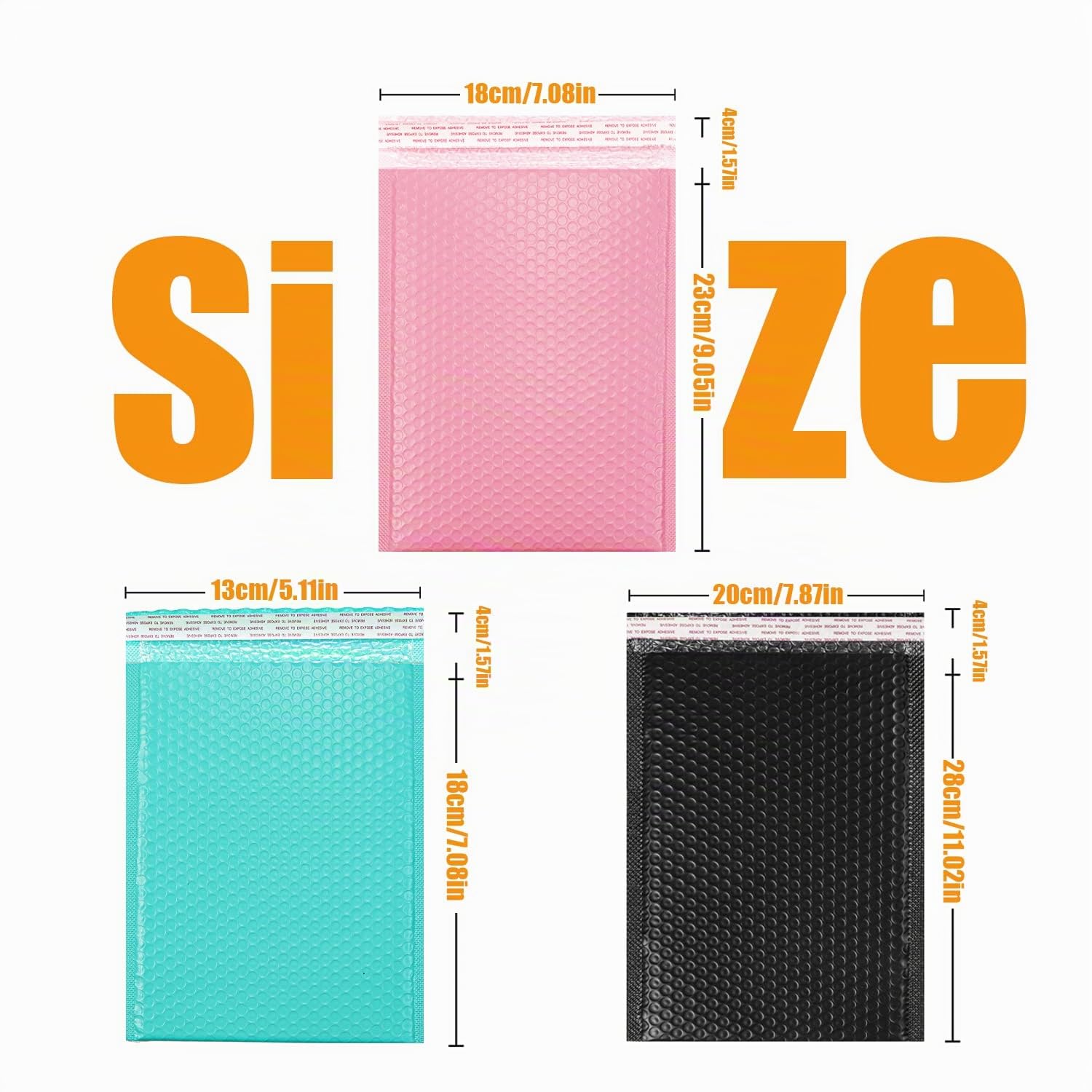 Goomp Lot de 60 Enveloppes à Bulles,3 Tailles Enveloppe Autoadhésives Sacs Enveloppes à Bulles de Protection pour L'expédition D'expédition et Stockage