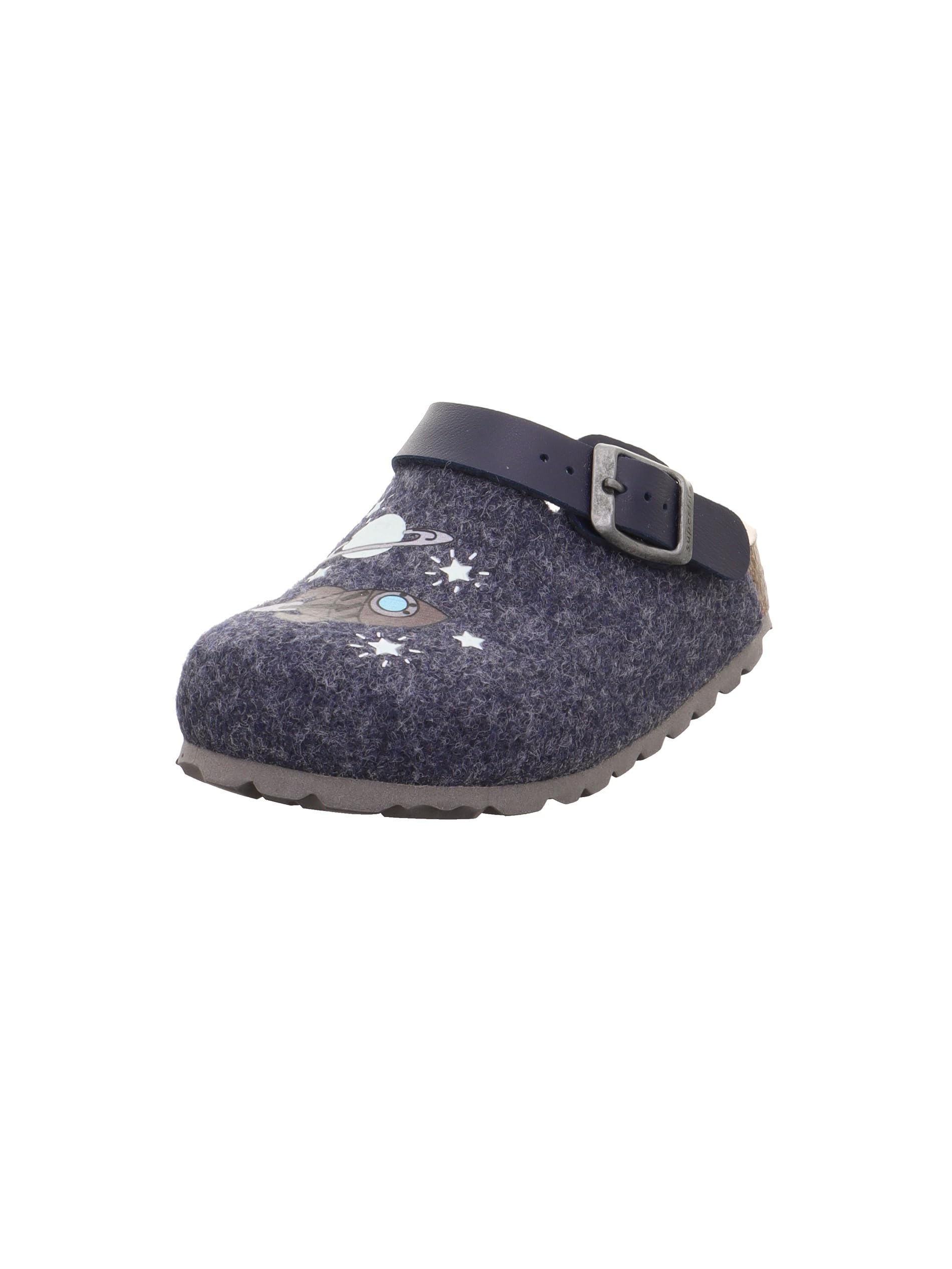 Superfit Boys FUSSBETTPANTOFFEL Hausschuhe, blau 8000