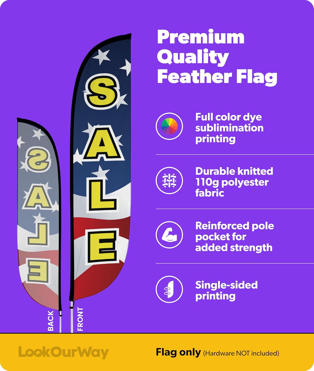 LookOurWay Sale Themed 12-Feet Feather Flag (Poles Not Included)