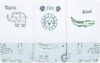 Paninho De Boca Papi Compose Bordado Com Faixa 40Cm X 37Cm Contem 03 Un, Papi Textil, Cinza, 40x37