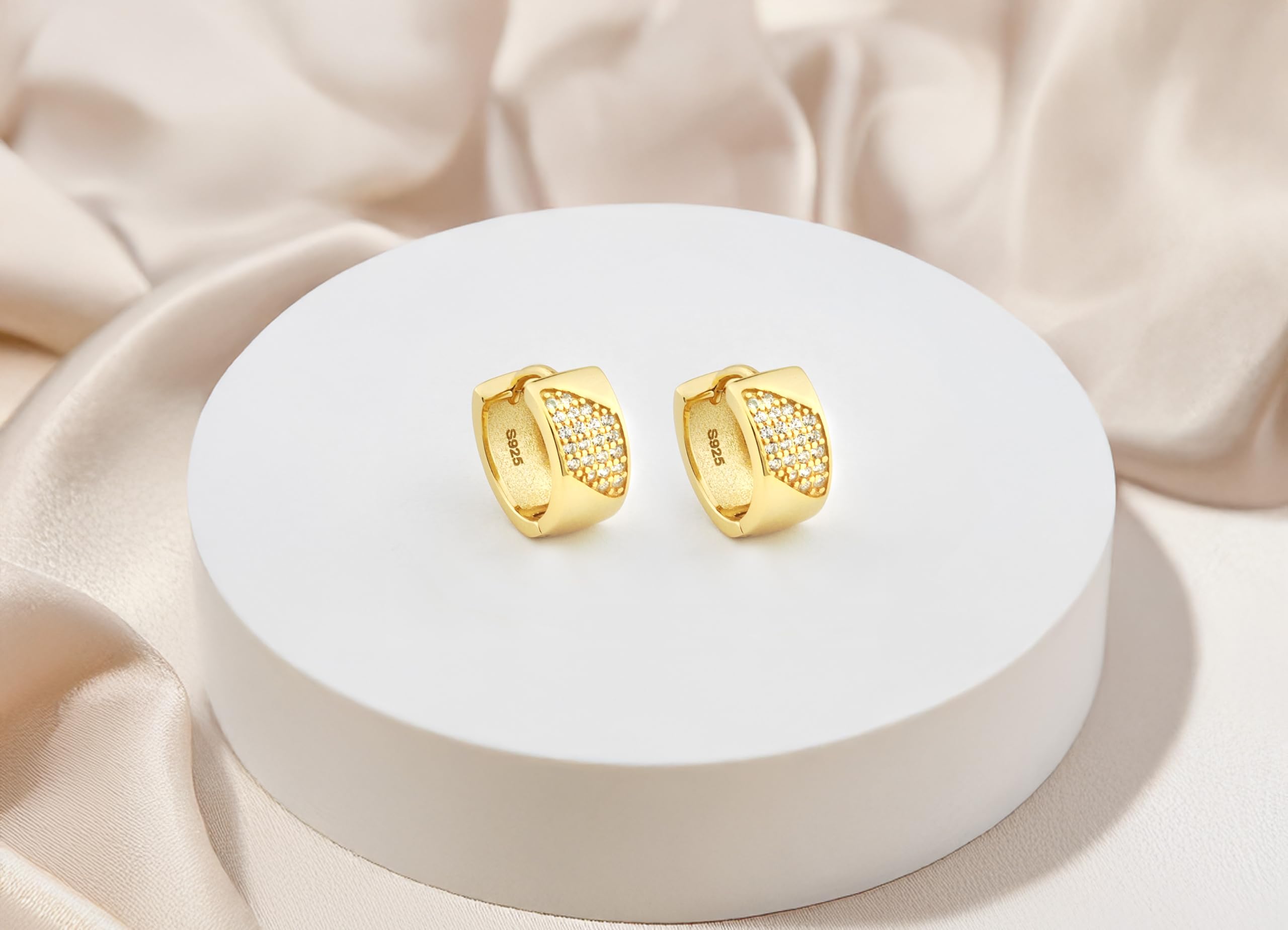 SOFIA MILANI - Orecchini da Donna in Argento 925 - con Pietra Zircone - Creoli