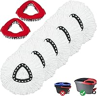 Vista 9 de Cabezales de repuesto para mopa Ocedar, juego de 3 cabezales de repuesto para mopa Ocedar RinseClean de 2 tanques, cabezal de repuesto para mopa