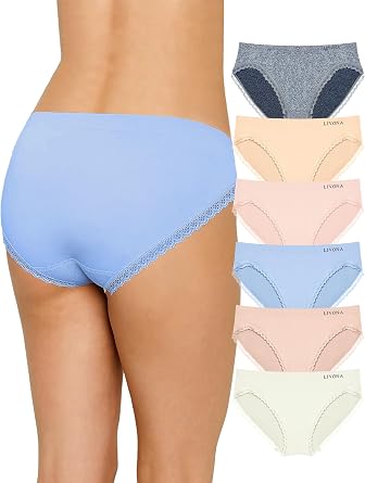 Womens Seamless Ribbed Panty - Ultra Soft Underwear - Near Invisible, Full Comfort
